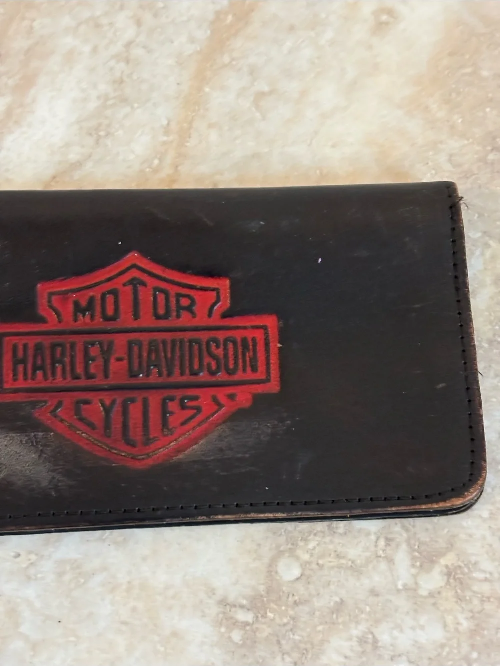 Harley-Davidson Black Logo Checkbook Wallet